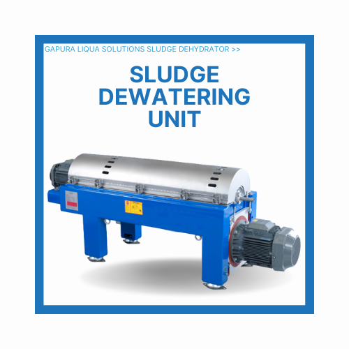 The Image is the Sludge Dewatering Unit for PT GLS's sludge dehydrator product page.