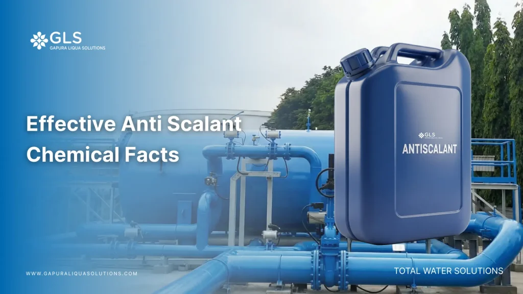 Industrial technician adjusting a chemical dosing pump to administer an effective anti scalant chemical into an RO system to prevent fouling.