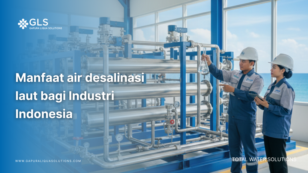 Penjelasan mengenai manfaat air desalinasi laut bagi fasilitas industri manufaktur di Indonesia.