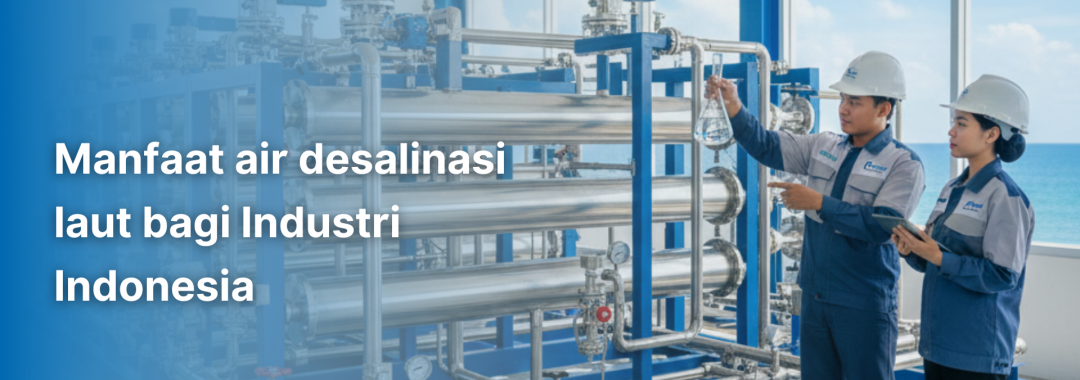 Penjelasan mengenai manfaat air desalinasi laut bagi fasilitas industri manufaktur di Indonesia.