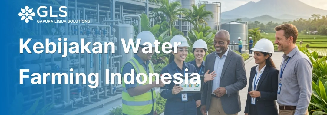 Tim konsultan lingkungan dari PT Gapura Liqua Solutions sedang berdiskusi hangat mengenai penerapan kebijakan water farming indonesia di sebuah fasilitas modern.