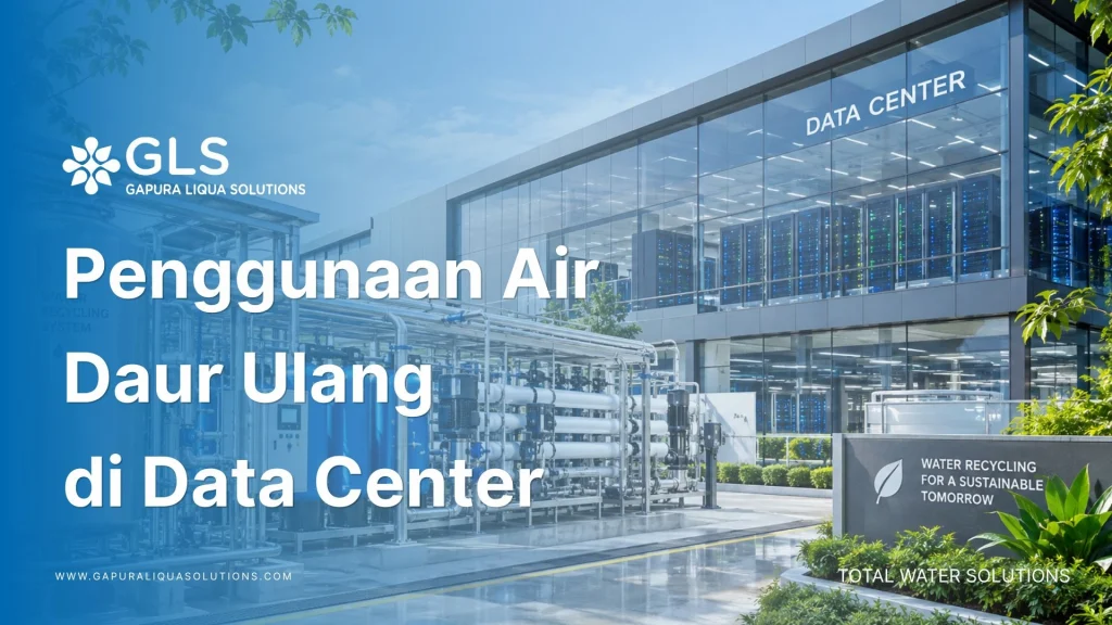 Sistem penggunaan air daur ulang berteknologi tinggi rancangan PT Gapura Liqua Solutions untuk mendinginkan fasilitas data center yang ramah lingkungan.