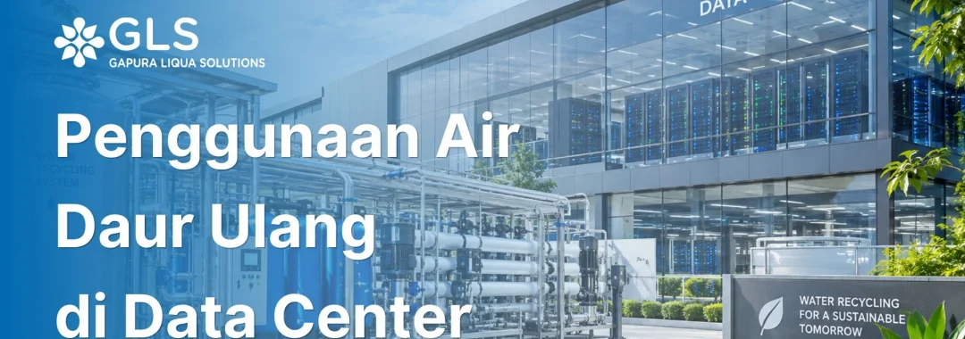 Sistem penggunaan air daur ulang berteknologi tinggi rancangan PT Gapura Liqua Solutions untuk mendinginkan fasilitas data center yang ramah lingkungan.