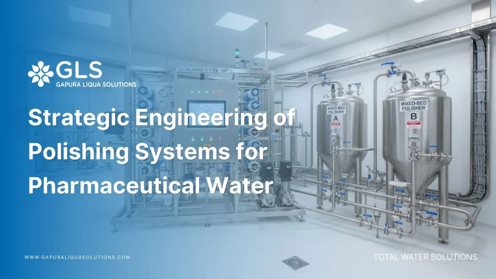 Advanced stainless steel polishing systems for pharmaceutical water treatment engineered by PT Gapura Liqua Solutions.
